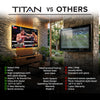 Titan L100 QNED Outdoor TV, Covered Patio, IP65 Smart Weatherproof TV, 4K HDR, 60 Hz, Web AI OS, Wi-Fi 5, Dolby Digital, Outdoor TV Cover, Slim Bezel, 2 Year Warranty