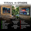 Commercial-Grade Titan Weatherproof Outdoor TV Full Sun QLED 4K Smart TV powered by Samsung Tizen SmartThings, Bonus: Premium Tv Cover