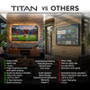 Commercial-Grade Titan Weatherproof Outdoor TV Full Sun Mini-LED QLED 4K Smart TV powered by Google AI OS, Bonus: Premium Tv Cover