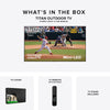Commercial - Grade Titan Weatherproof Outdoor TV Full Sun QLED 4K Smart TV powered by Samsung Tizen SmartThings, Bonus: Premium Tv Cover + Roku Stick - Titan Outdoor TV