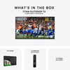 Commercial Titan Weatherproof Outdoor TV Full Sun QNED 4K Smart TV powered by LG WebOS, Bonus: Premium Tv Cover + Roku Stick - Titan Outdoor TV