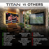 Titan L100 QNED Outdoor TV, Covered Patio, IP65 Smart Weatherproof TV, 4K HDR, 60 Hz, Web AI OS, Wi-Fi 5, Dolby Digital, Outdoor TV Cover, Slim Bezel, 2 Year Warranty - Titan Outdoor TV