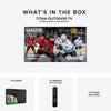 Titan L100 QNED Outdoor TV, Covered Patio, IP65 Smart Weatherproof TV, 4K HDR, 60 Hz, Web AI OS, Wi - Fi 5, Dolby Digital, Outdoor TV Cover, Slim Bezel, 2 Year Warranty - Titan Outdoor TV