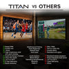 Titan TT - SQD Mini - LED Commercial - Grade Outdoor TV, Full Sun, IP65 Smart Weatherproof TV, 4K HDR, 144 Hz, Google AI OS, 10000 Nits, Bonus: Premium Tv Cover, 2 Year Warranty - Titan Outdoor TV