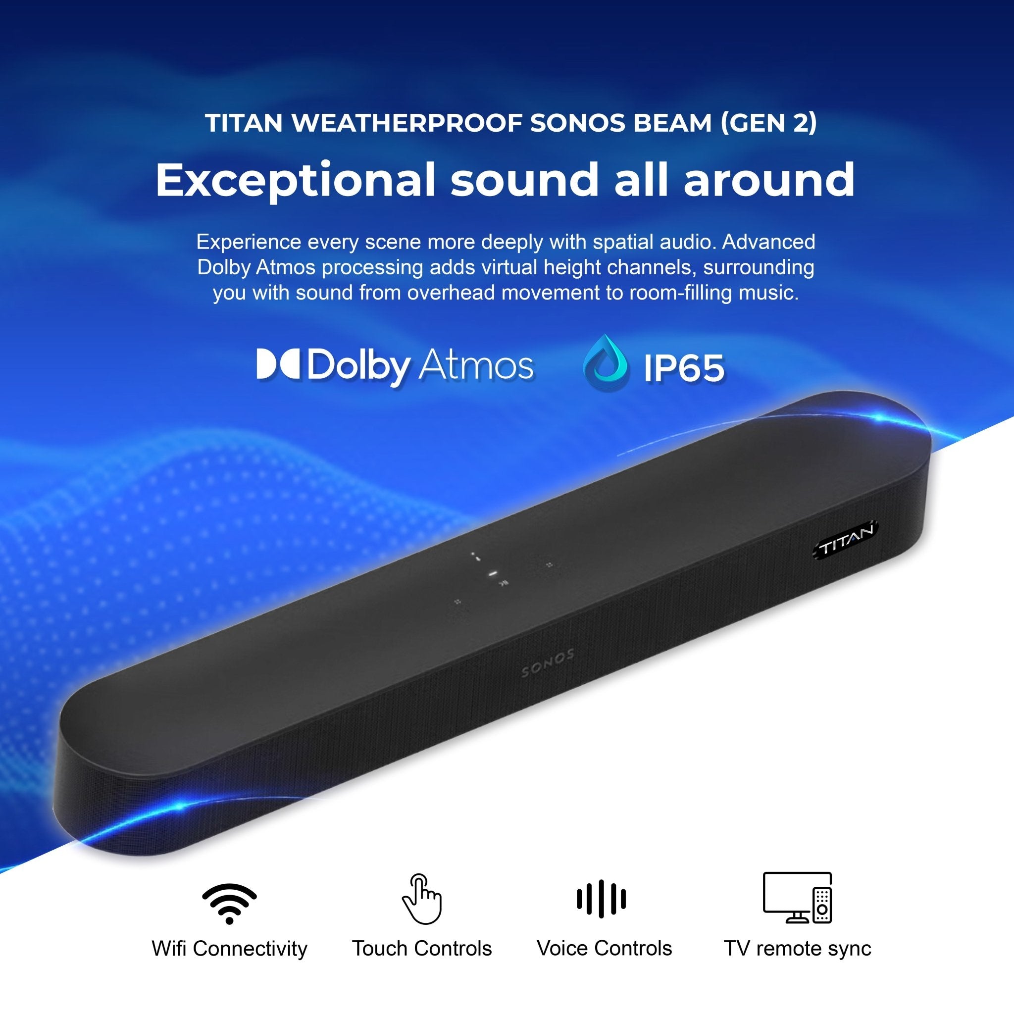 【新品】 Sonos Beam Gen2ブラック スマート TVサウンドバー コンパクトスマートサウンドバー Sonos Beam(Gen2) ブラック